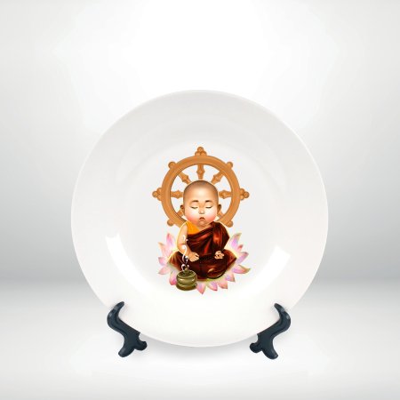 Тарелка декоративная "Маленький монах"