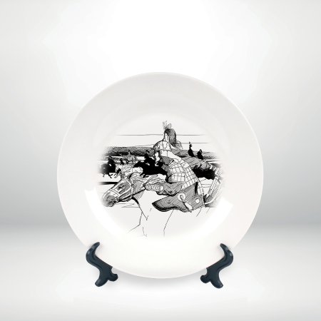 Тарелка декоративная "Всадники"