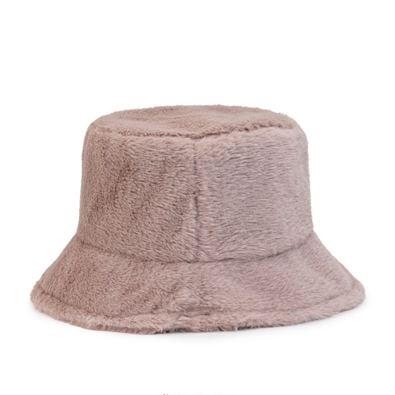 Панама из искусственного меха, бежевый