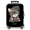 Чехол для чемодана кот хипстер S, M, L, XL