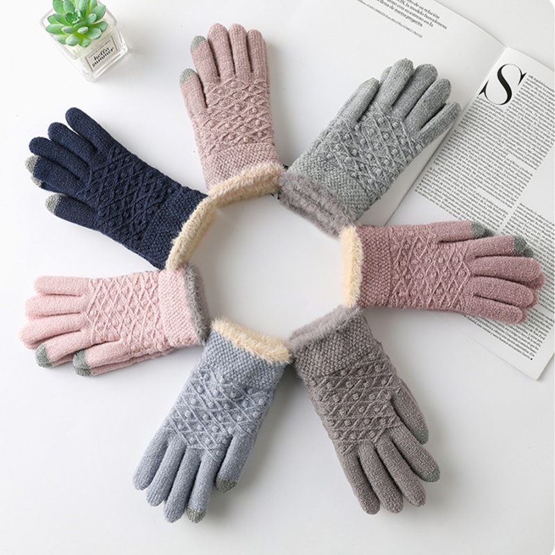 Перчатки подростковые серо-голубые