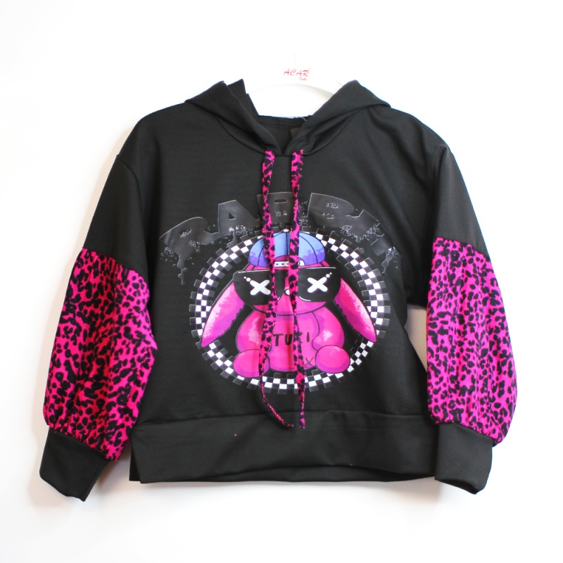 Костюм с широкими брюками Rabbit черный, розовый