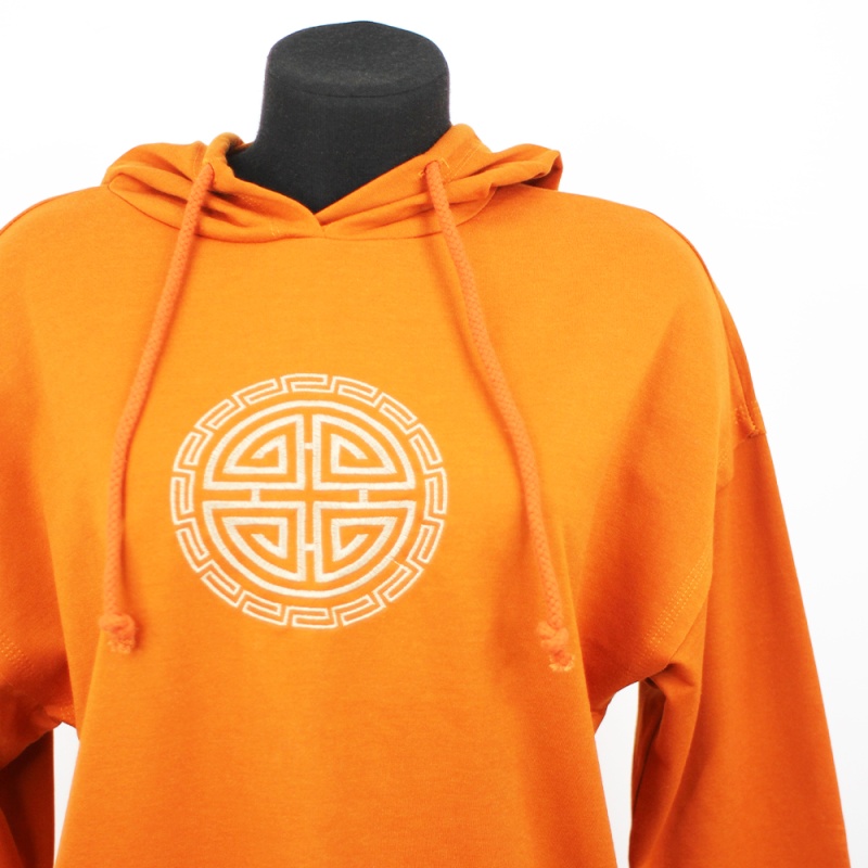 Толстовка с вышивкой (оранжевый)