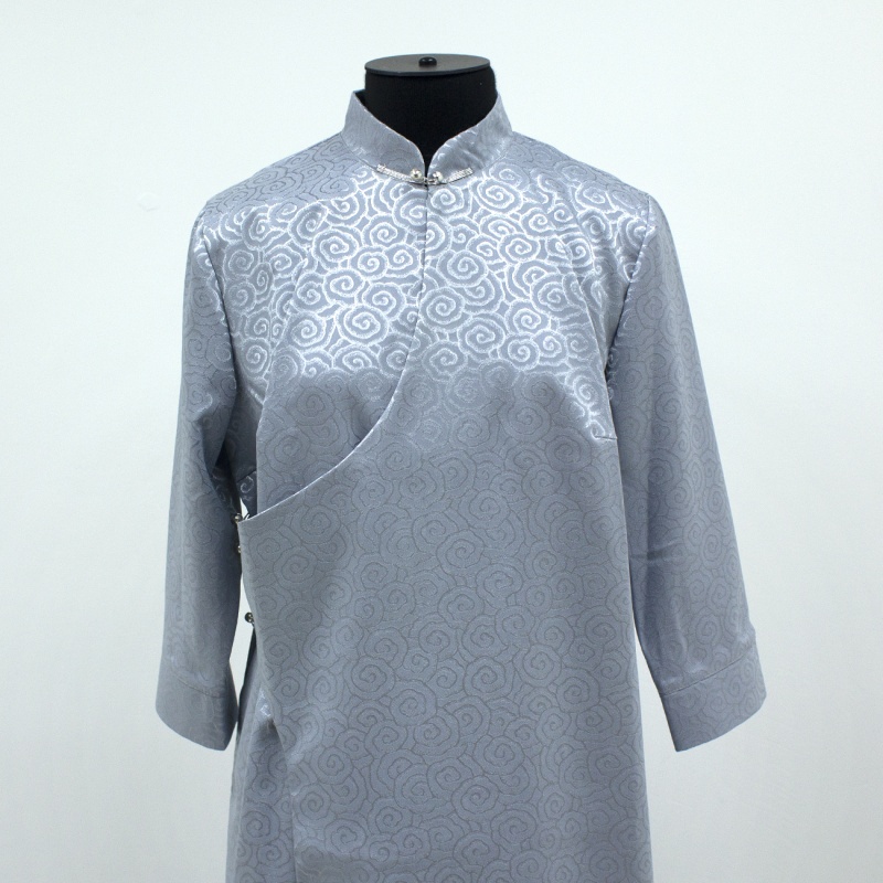 Этно-платье на запах из монгольского шелка 1