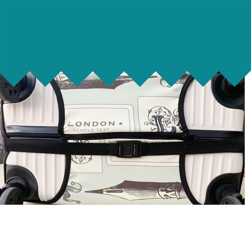 Чехол для чемодана кот в очках S, M, L, XL