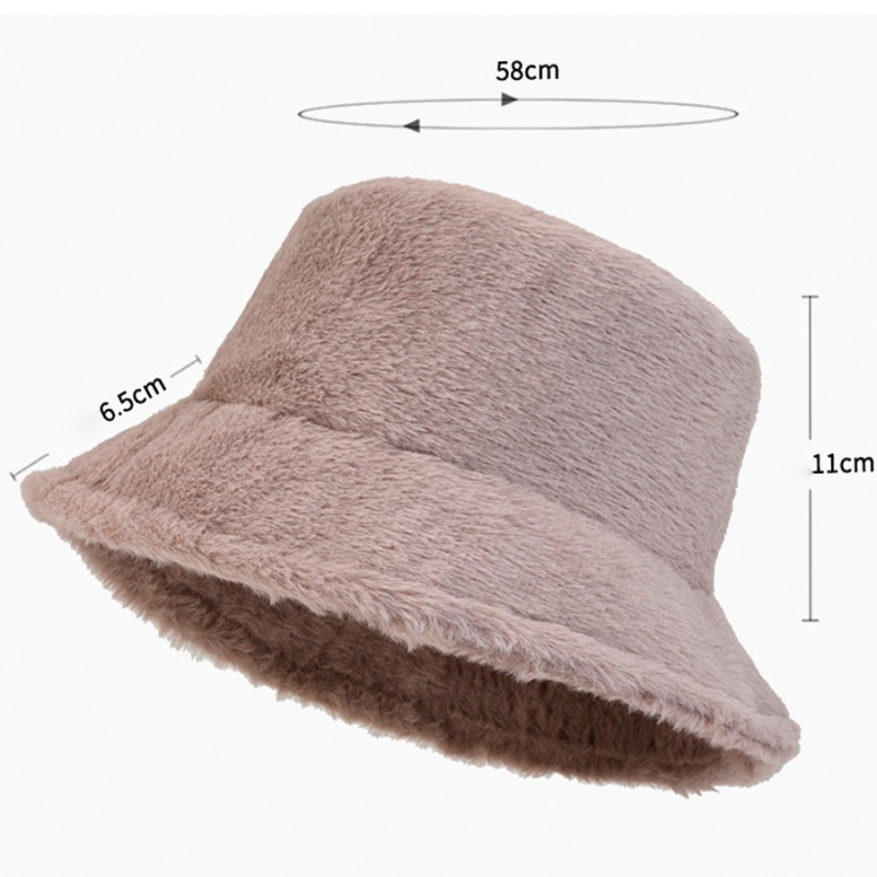 Панама из искусственного меха, коричневый