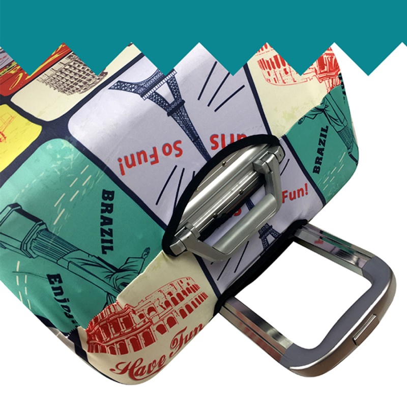 Чехол для чемодана кот в очках S, M, L, XL