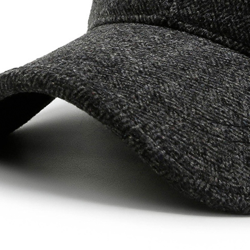 Бейсболка мужская с ушками, черный