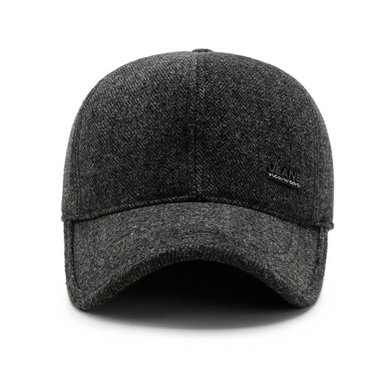 Бейсболка мужская с ушками, черный